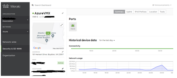 Meraki VMX Configuration